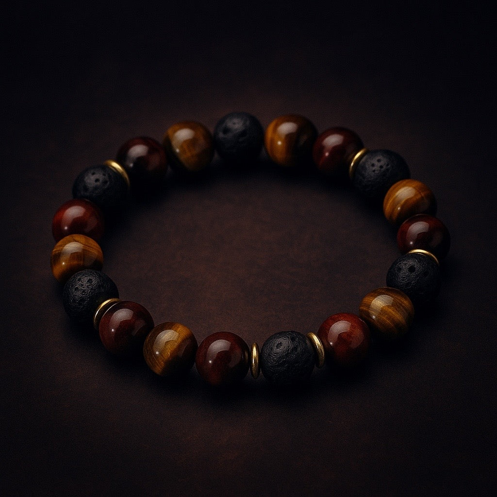 Tigers Eye + Onyx Protection Bracelet